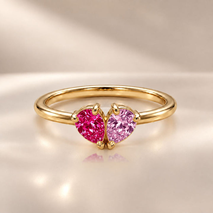 Demi Heart Ring - Gold Finish
