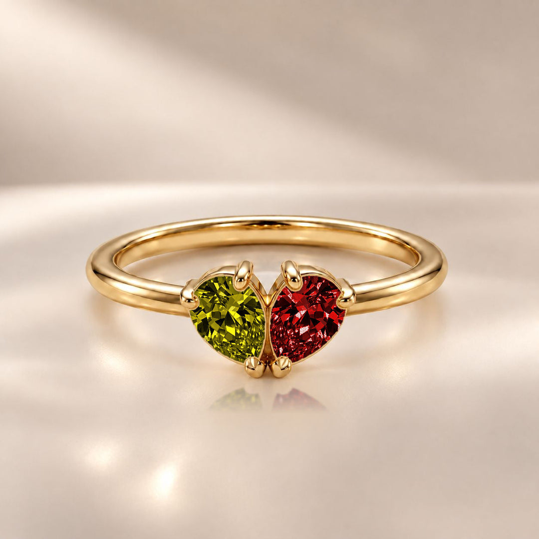 Demi Heart Ring - Gold Finish