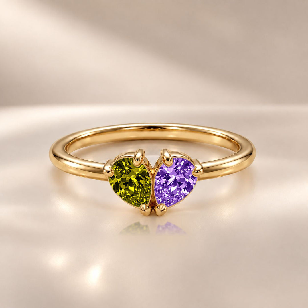 Demi Heart Ring - Gold Finish