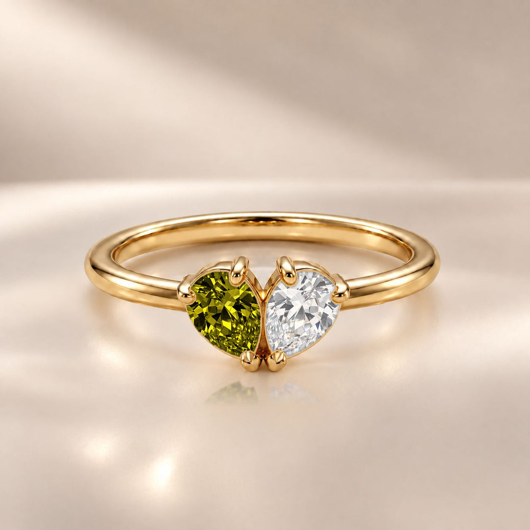 Demi Heart Ring - Gold Finish