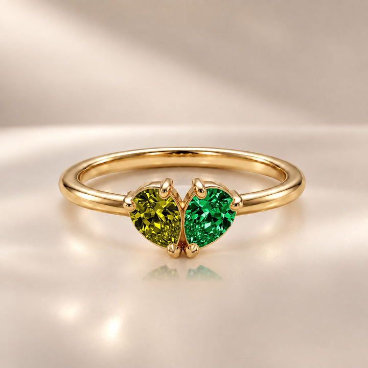 Demi Heart Ring - Gold Finish