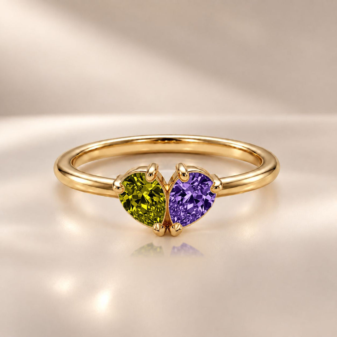 Demi Heart Ring - Gold Finish