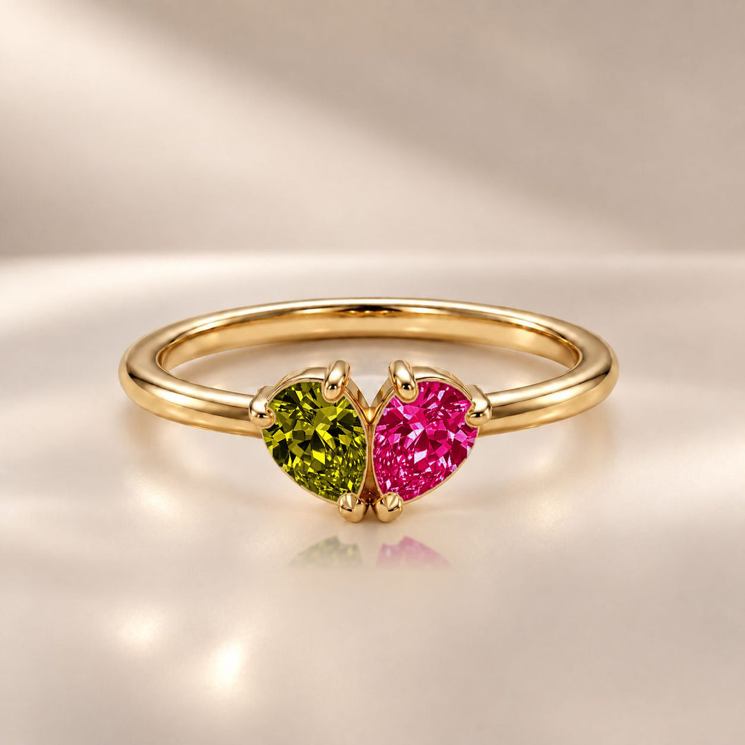 Demi Heart Ring - Gold Finish