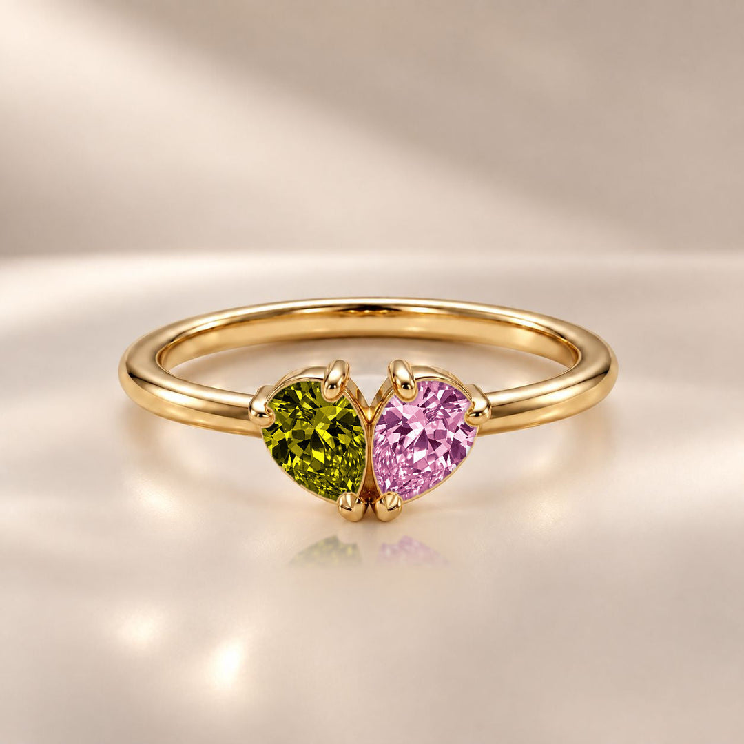 Demi Heart Ring - Gold Finish