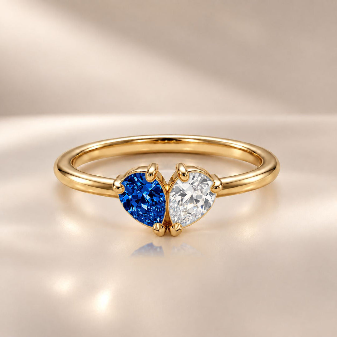 Demi Heart Ring - Gold Finish