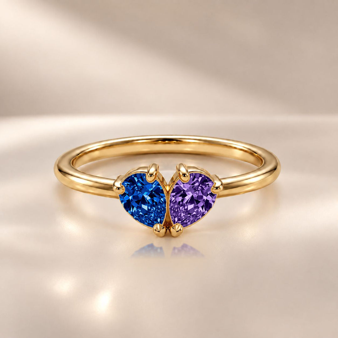 Demi Heart Ring - Gold Finish
