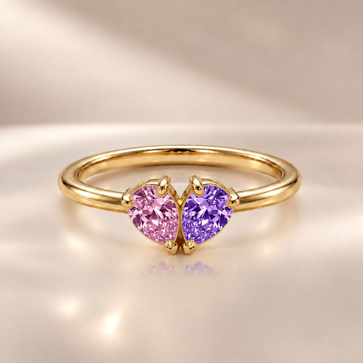 Demi Heart Ring - Gold Finish