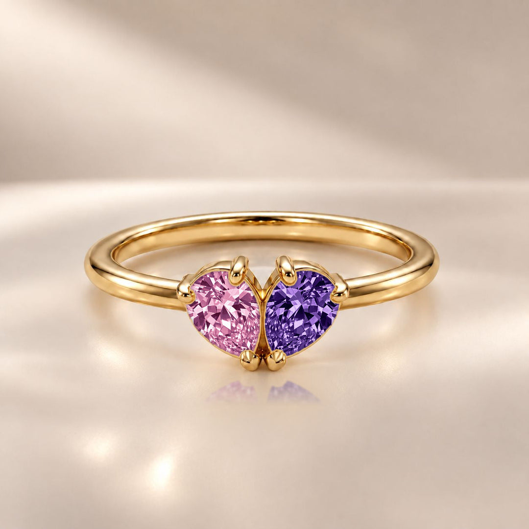 Demi Heart Ring - Gold Finish