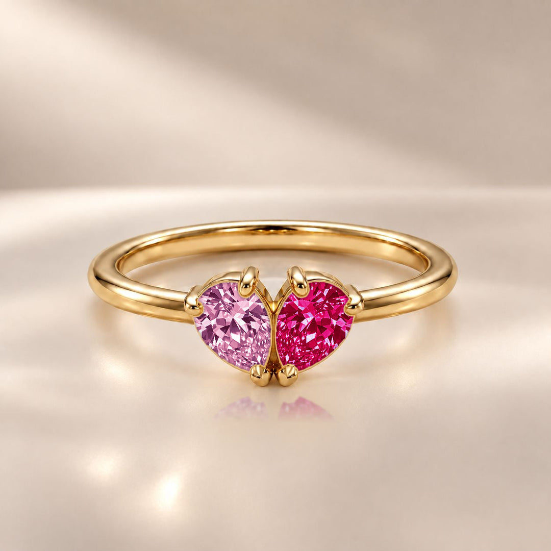 Demi Heart Ring - Gold Finish