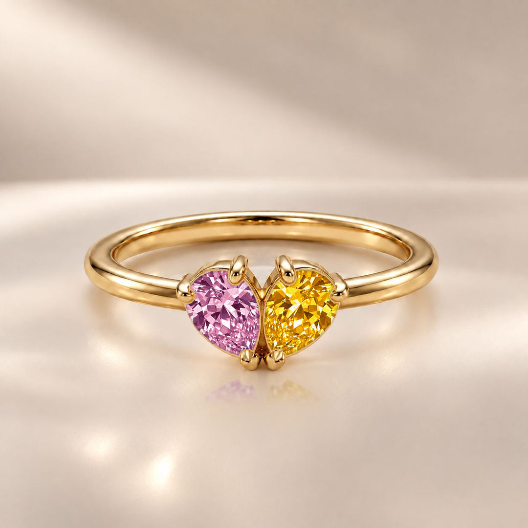 Demi Heart Ring - Gold Finish