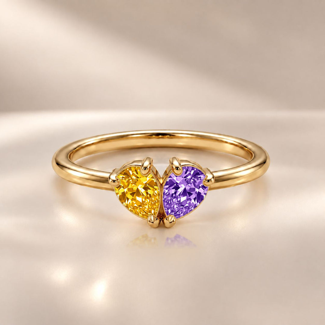 Demi Heart Ring - Gold Finish