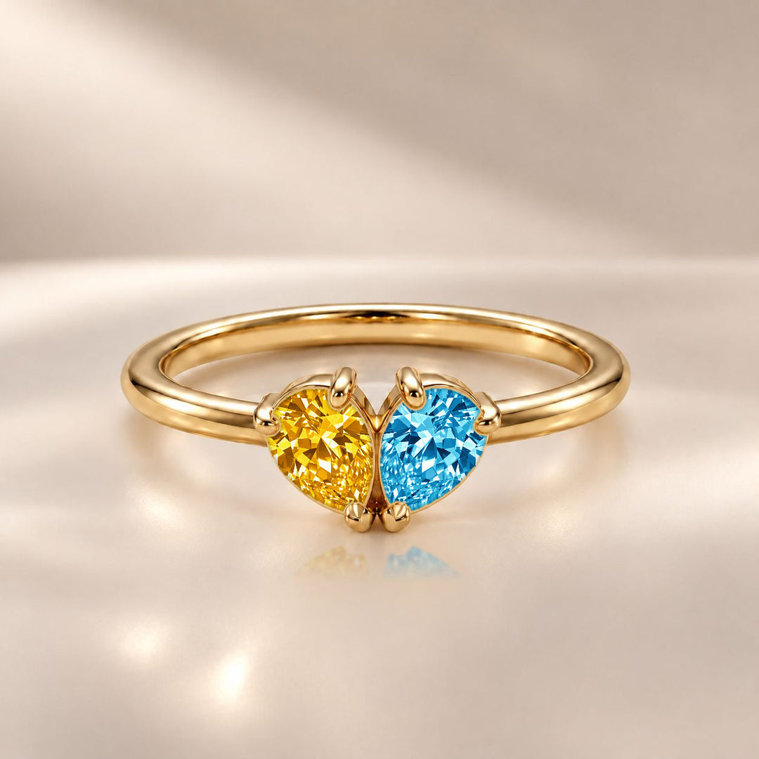 Demi Heart Ring - Gold Finish