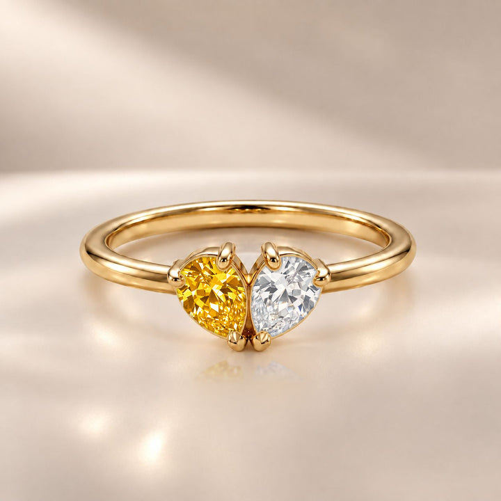 Demi Heart Ring - Gold Finish