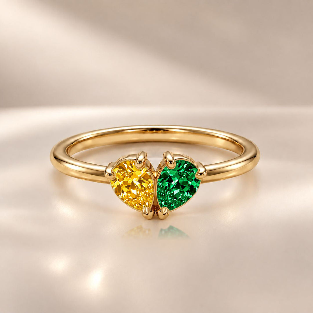 Demi Heart Ring - Gold Finish