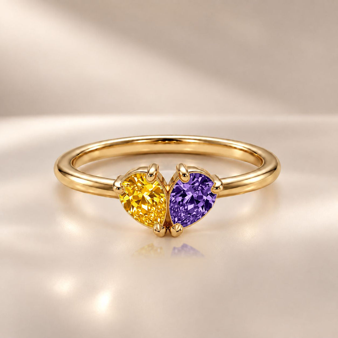 Demi Heart Ring - Gold Finish