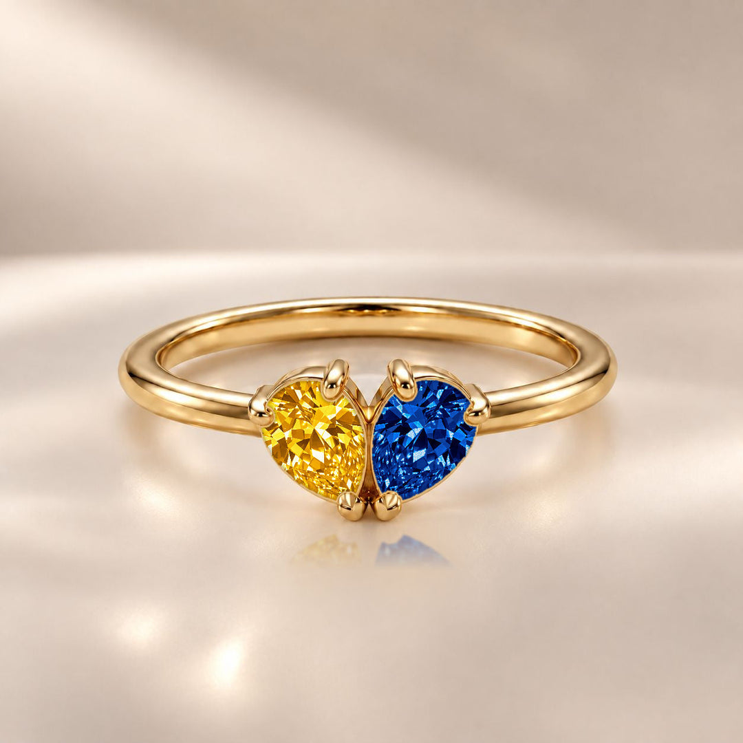 Demi Heart Ring - Gold Finish