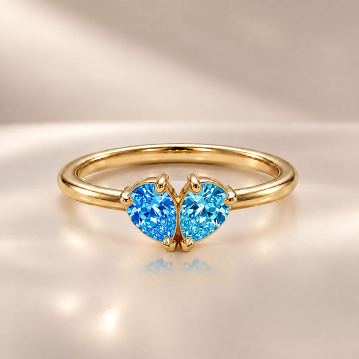 Demi Heart Ring - Gold Finish