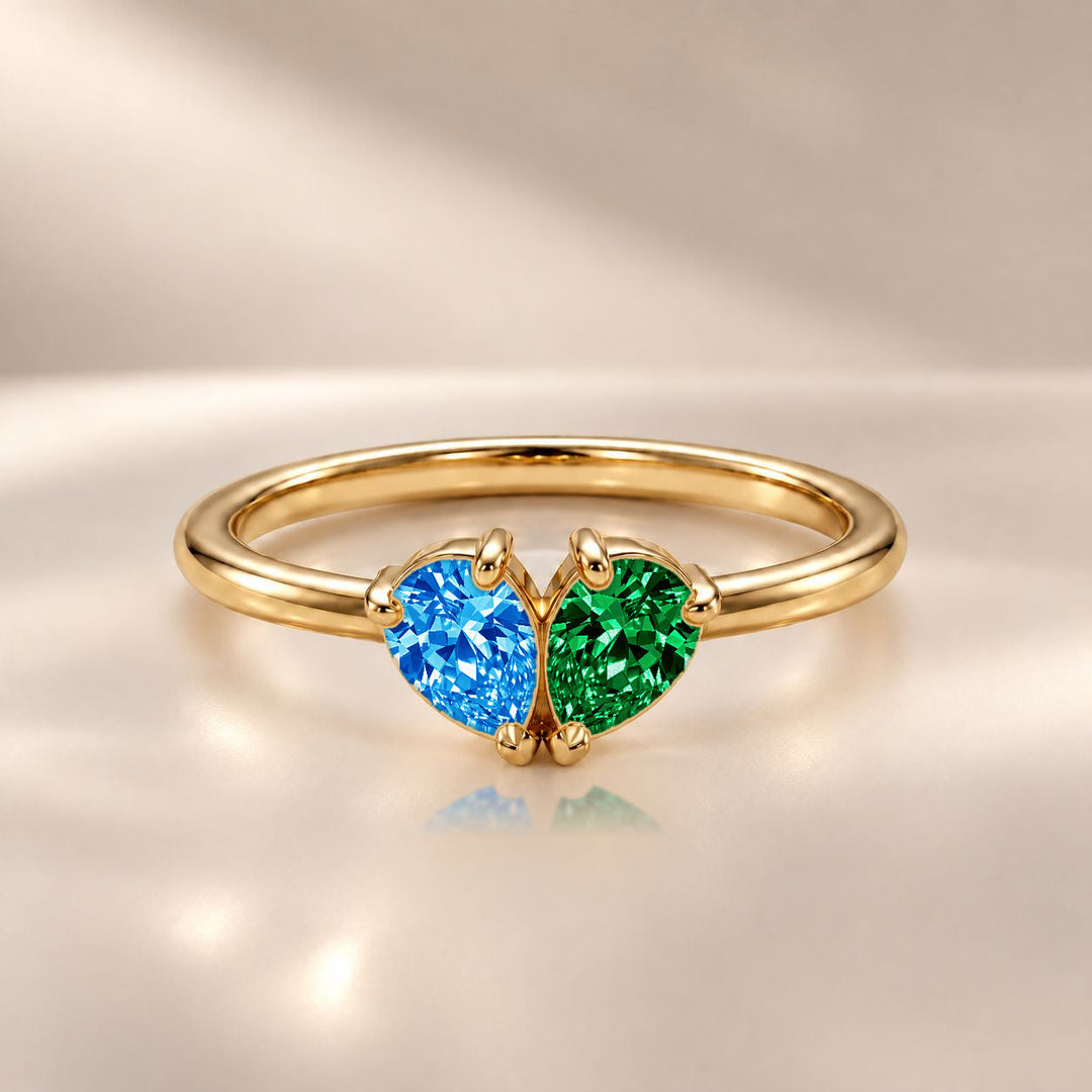 Demi Heart Ring - Gold Finish