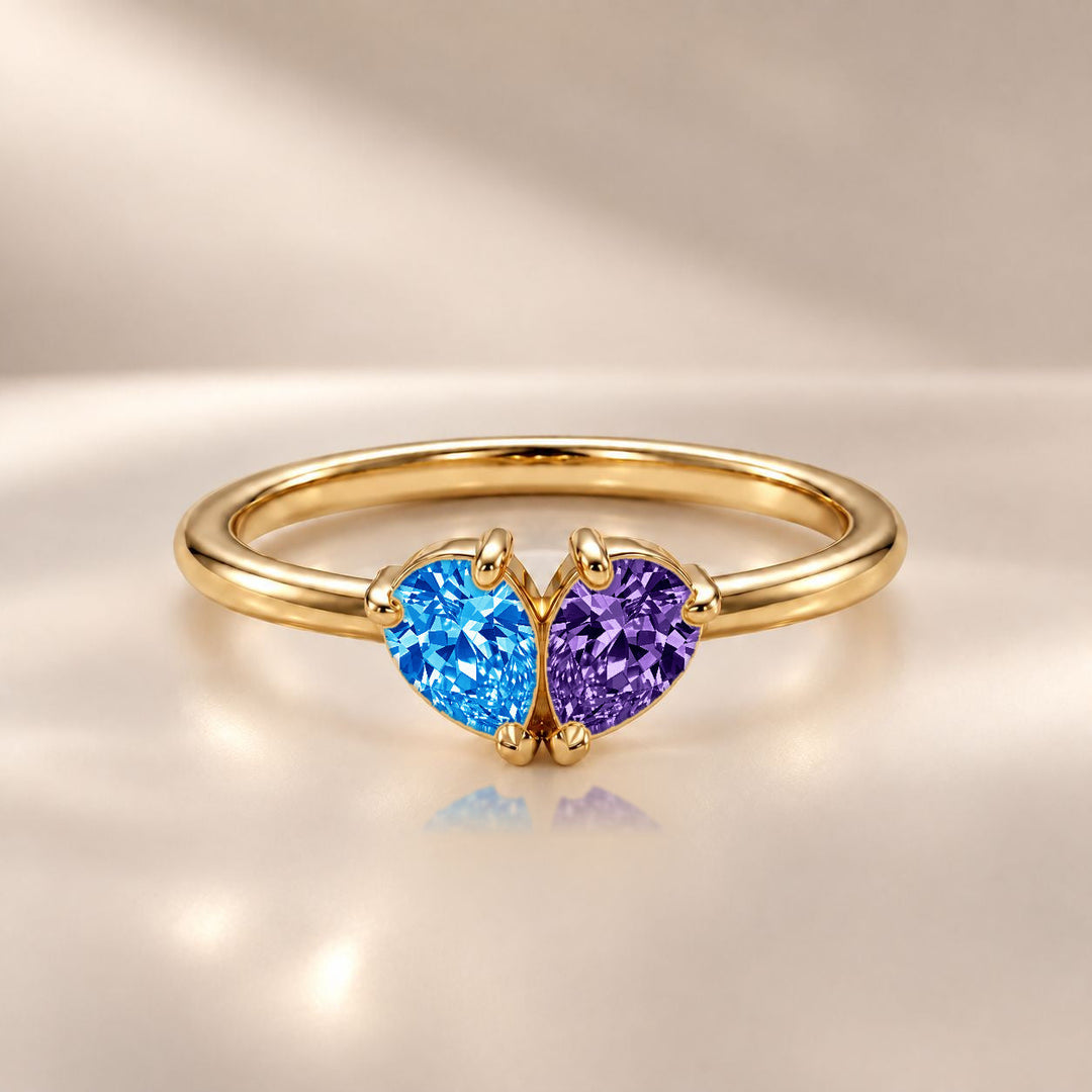 Demi Heart Ring - Gold Finish