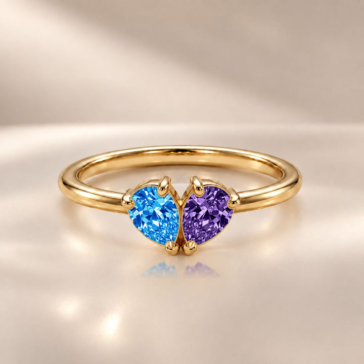 Demi Heart Ring - Gold Finish