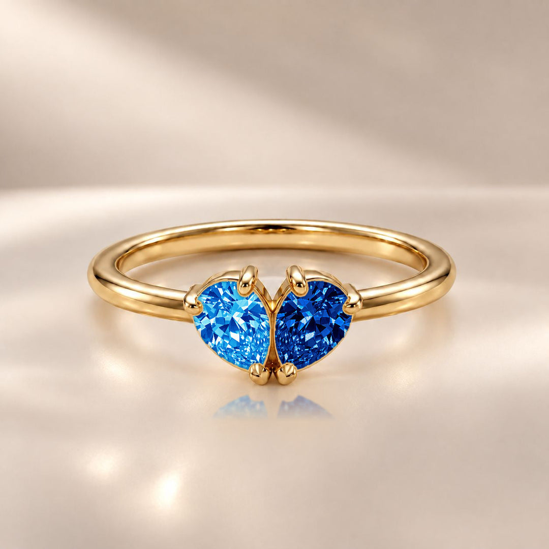 Demi Heart Ring - Gold Finish