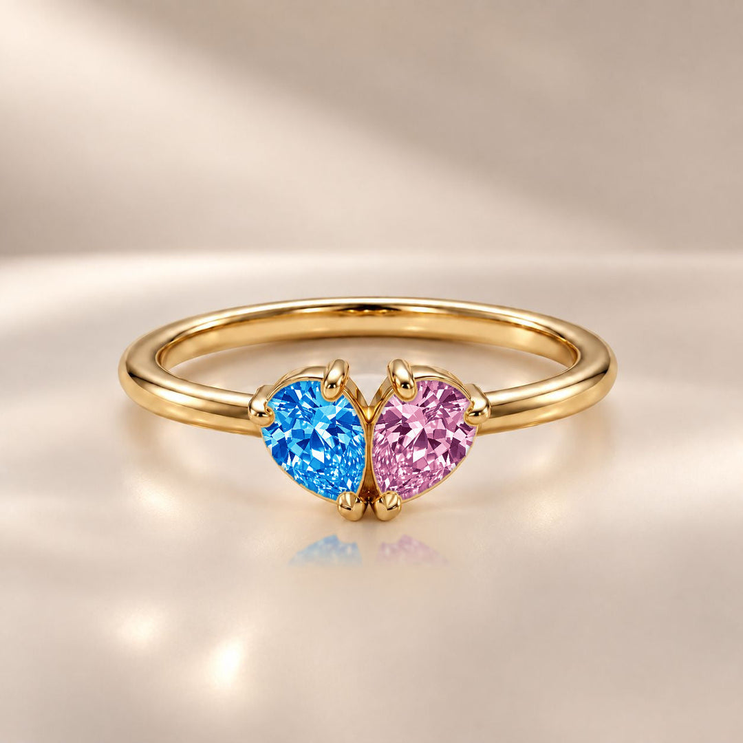 Demi Heart Ring - Gold Finish