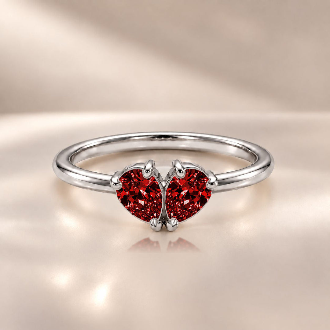 Demi Heart Ring - Silver Finish