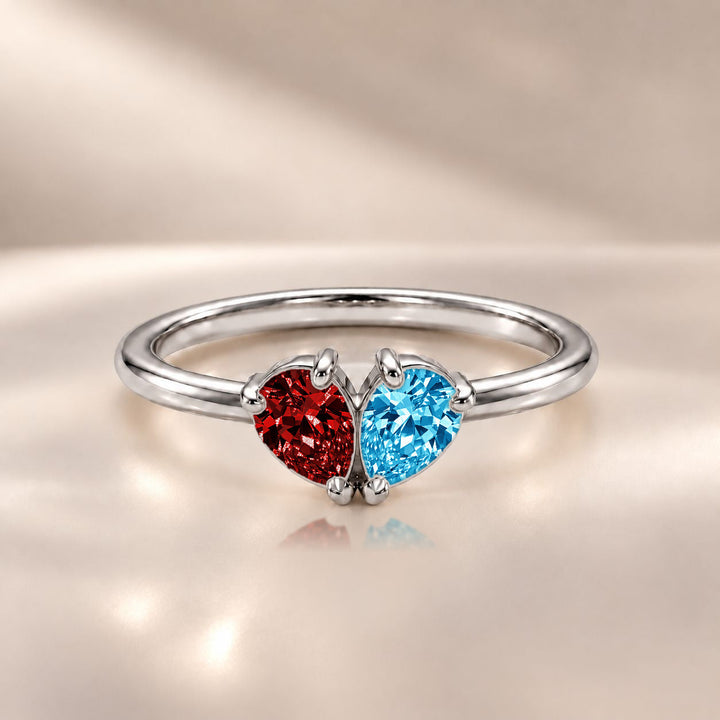 Demi Heart Ring - Silver Finish