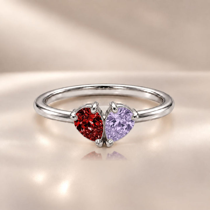 Demi Heart Ring - Silver Finish