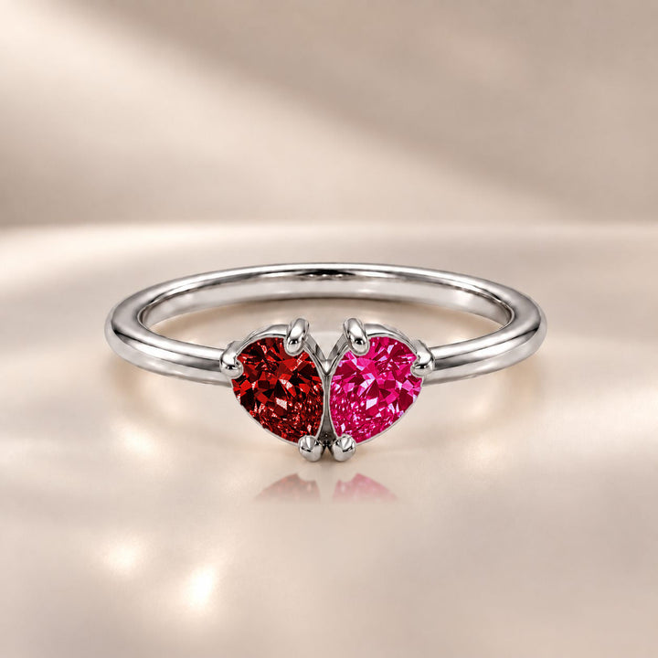 Demi Heart Ring - Silver Finish