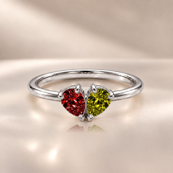 Demi Heart Ring - Silver Finish
