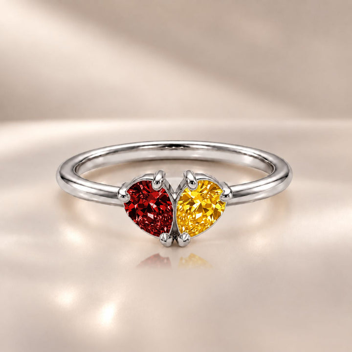 Demi Heart Ring - Silver Finish