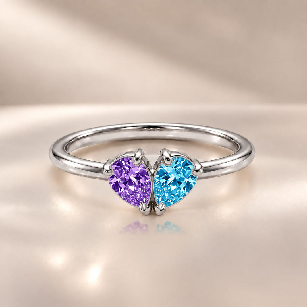 Demi Heart Ring - Silver Finish