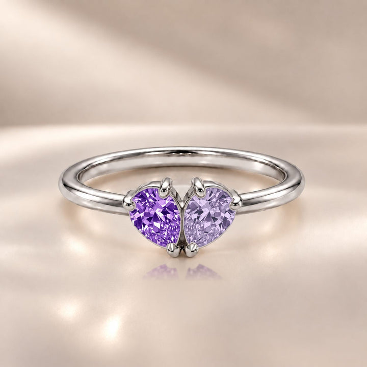 Demi Heart Ring - Silver Finish