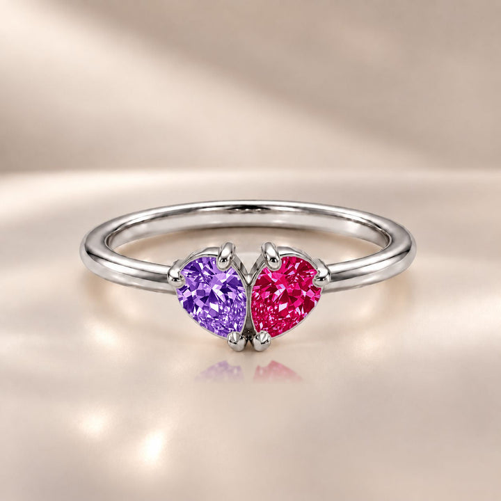 Demi Heart Ring - Silver Finish