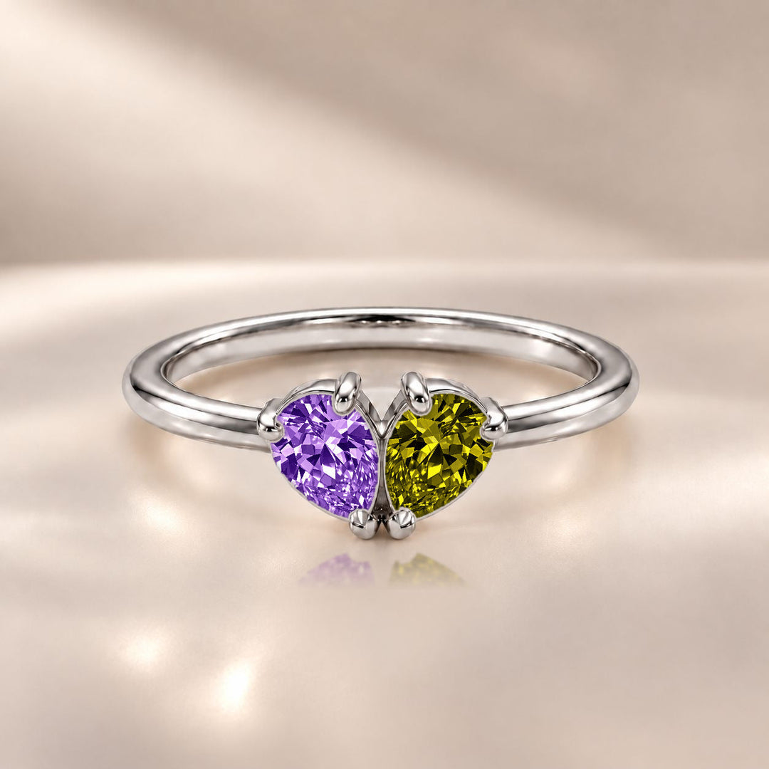 Demi Heart Ring - Silver Finish
