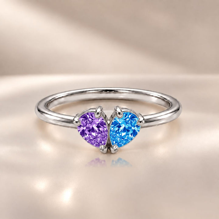 Demi Heart Ring - Silver Finish