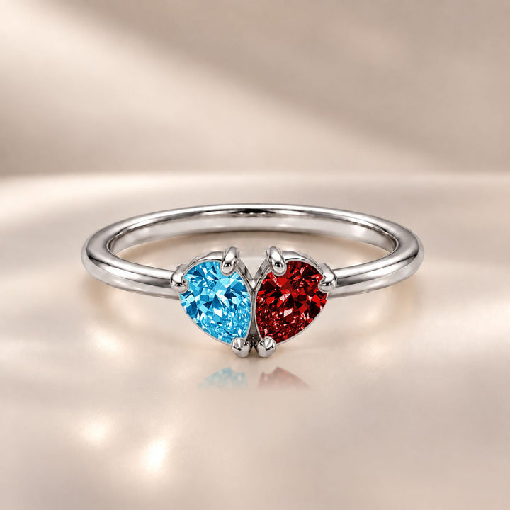 Demi Heart Ring - Silver Finish