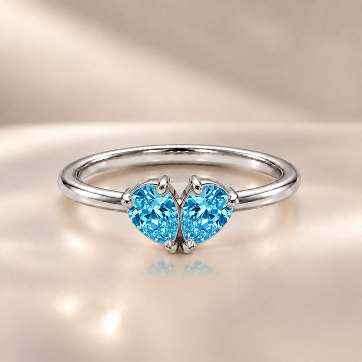 Demi Heart Ring - Silver Finish