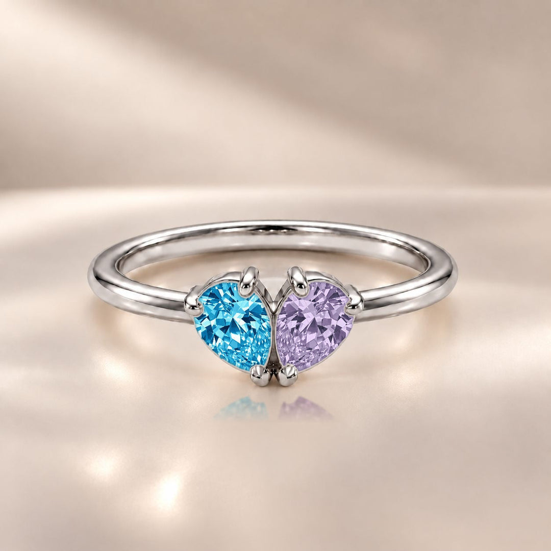Demi Heart Ring - Silver Finish