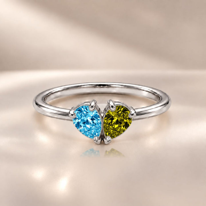 Demi Heart Ring - Silver Finish