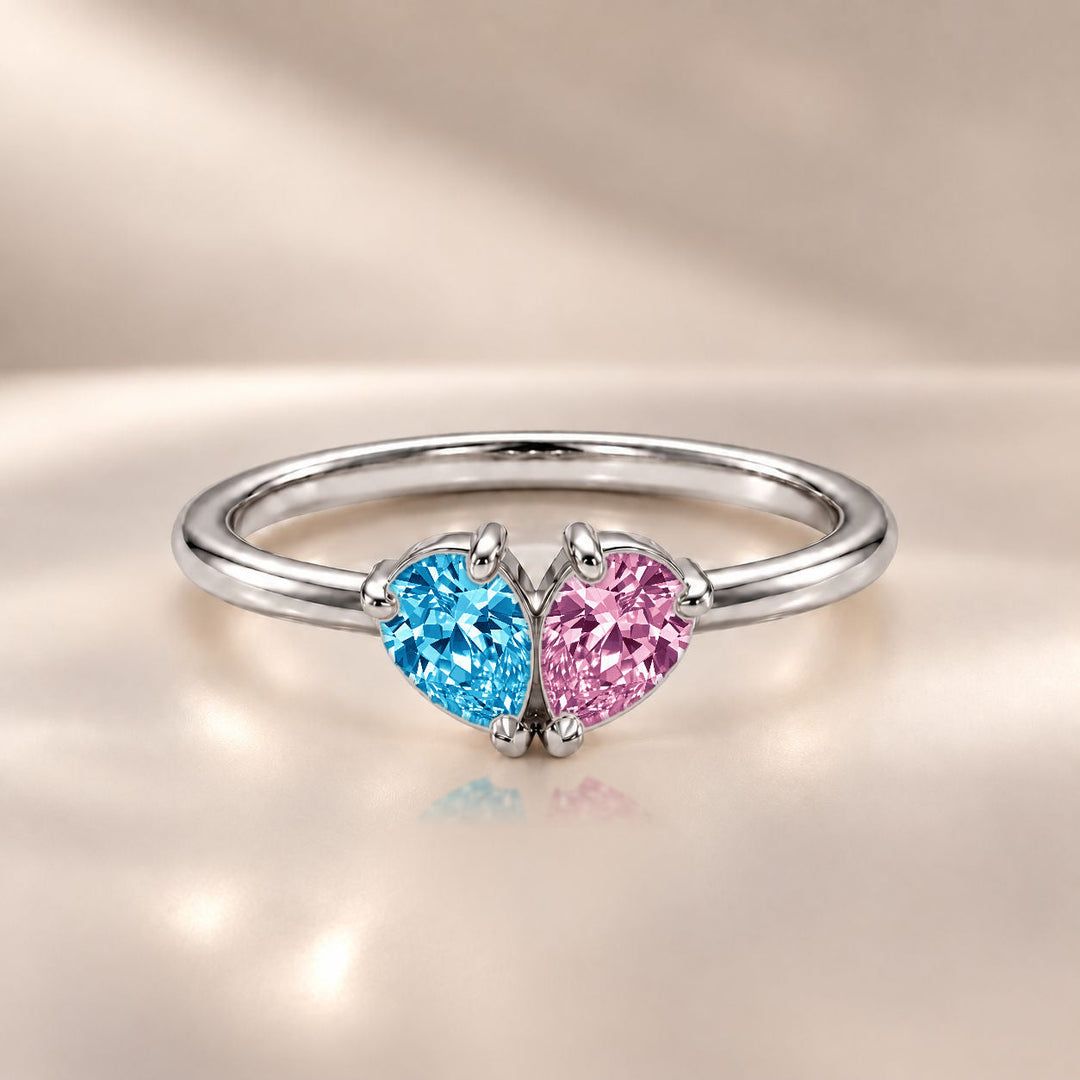 Demi Heart Ring - Silver Finish