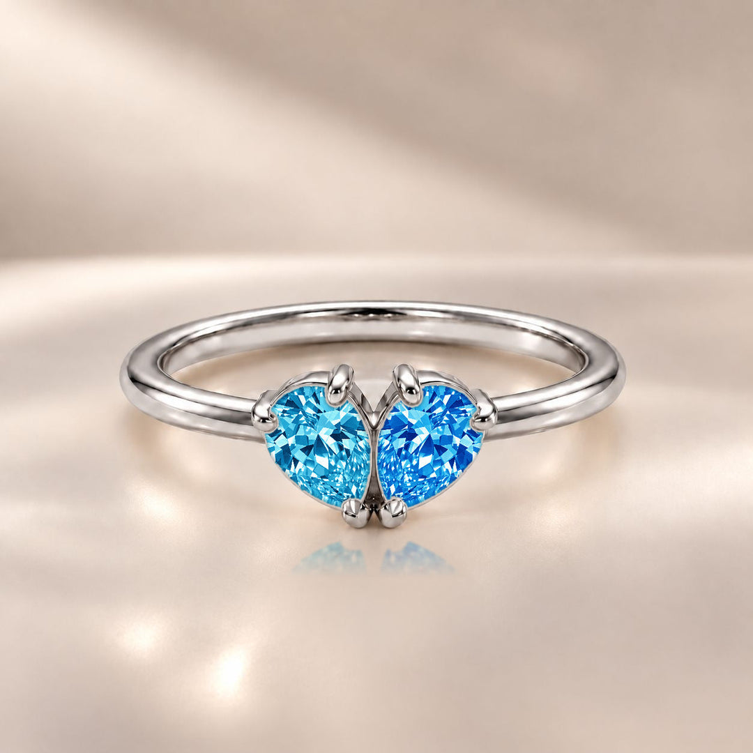 Demi Heart Ring - Silver Finish