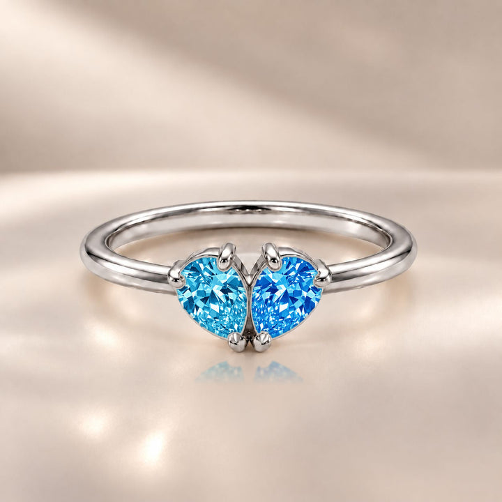 Demi Heart Ring - Silver Finish