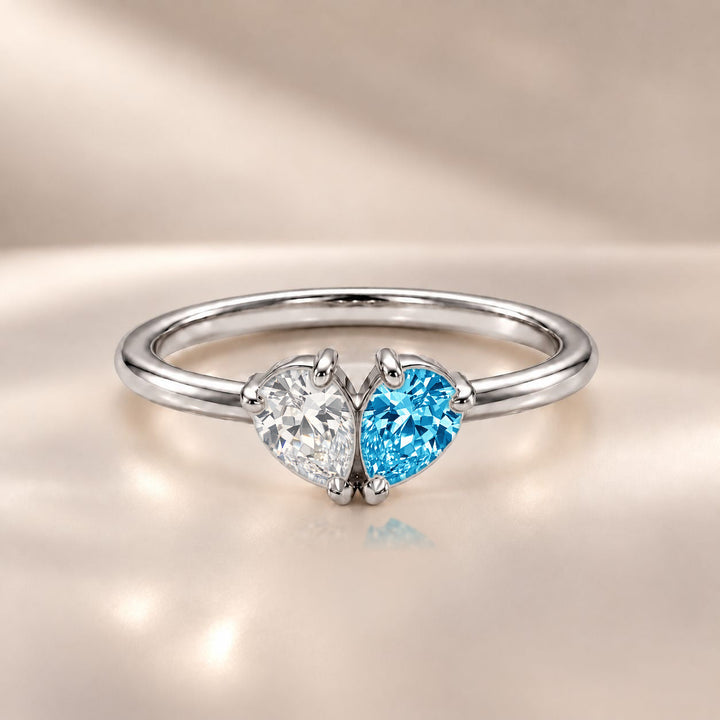 Demi Heart Ring - Silver Finish