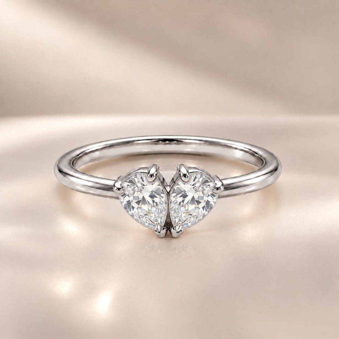 Demi Heart Ring - Silver Finish