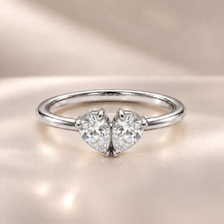 Demi Heart Ring - Silver Finish