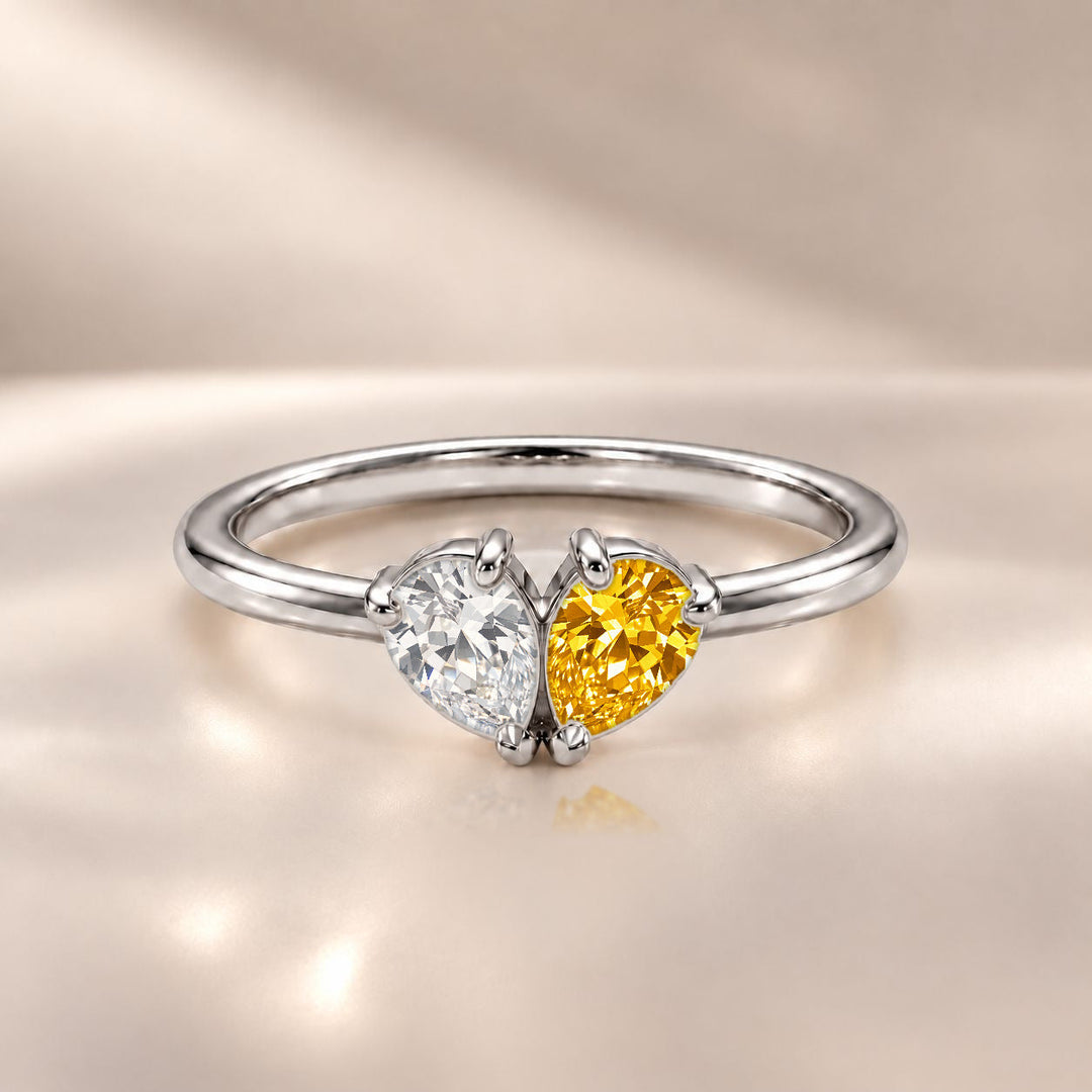 Demi Heart Ring - Silver Finish