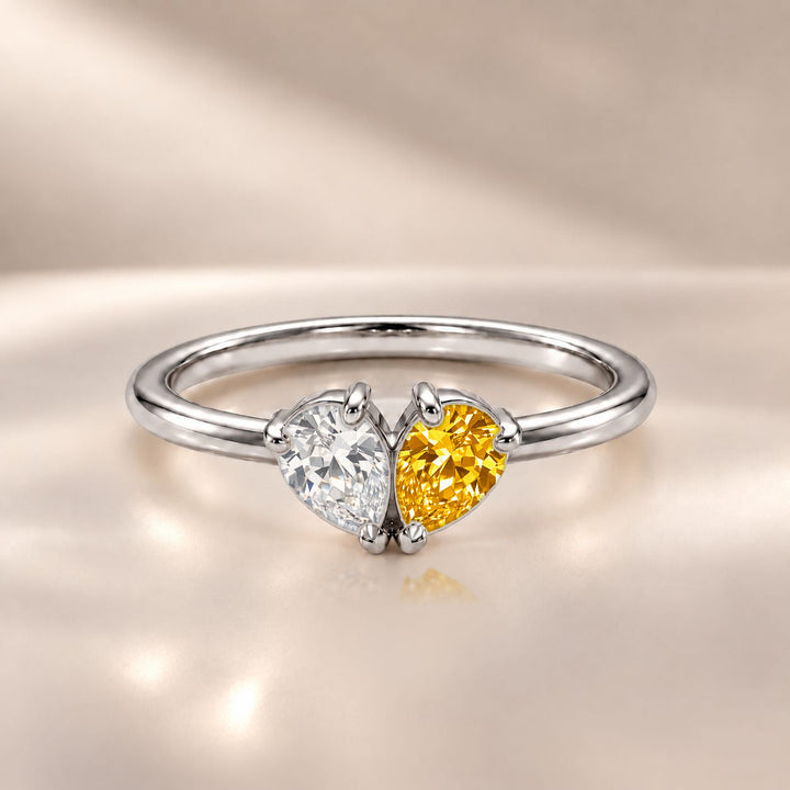 Demi Heart Ring - Silver Finish