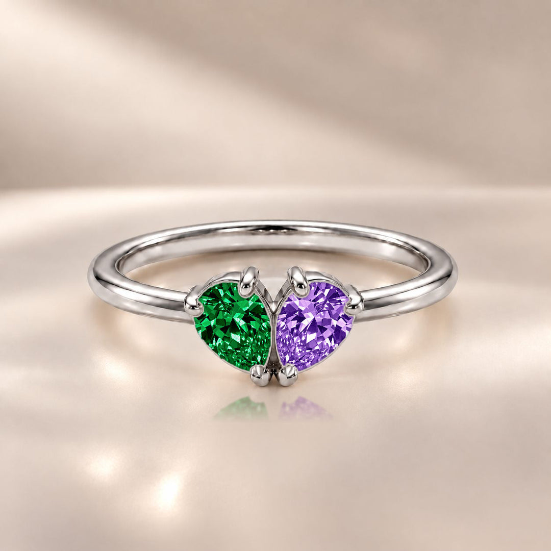 Demi Heart Ring - Silver Finish